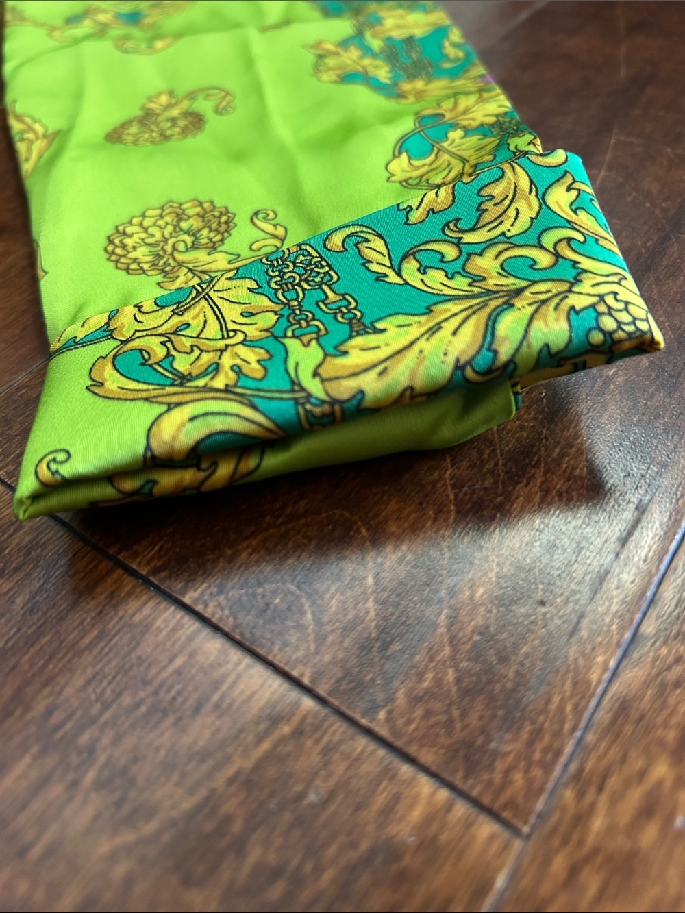 Mango Green Multicolored Baroque Print Satin Pant Set, Size 2, NWT - Picture 8 of 16